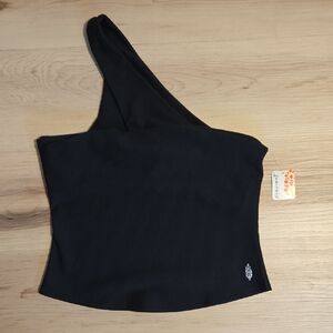 NWT FP Movement One Shoulder Tank, Black, Size Large